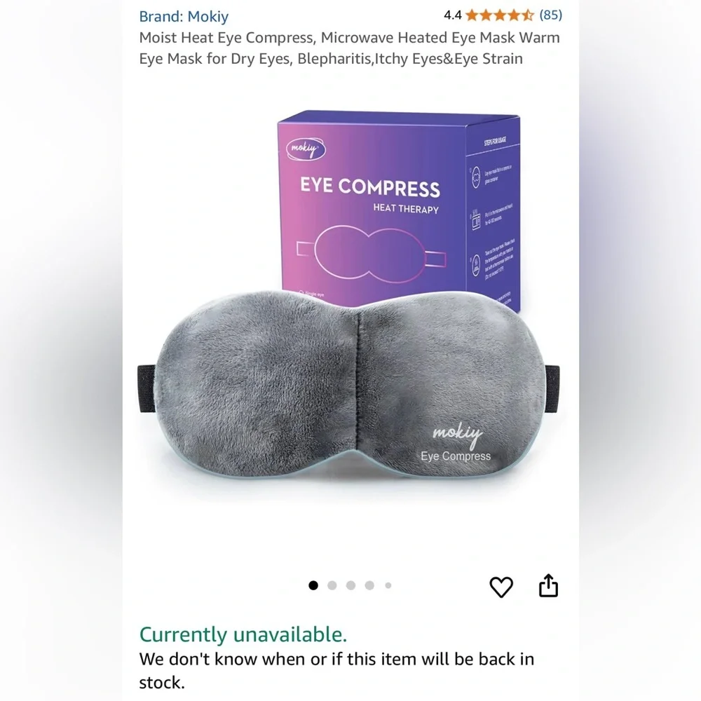 👀 Mokiy Moist Eye Compress Heat Therapy